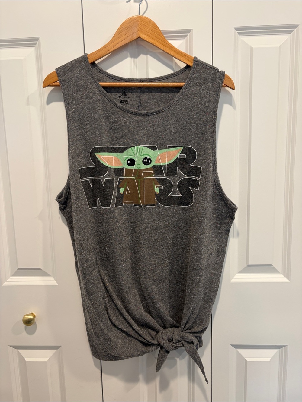 Star Wars Grogu tie-front sleeveless top